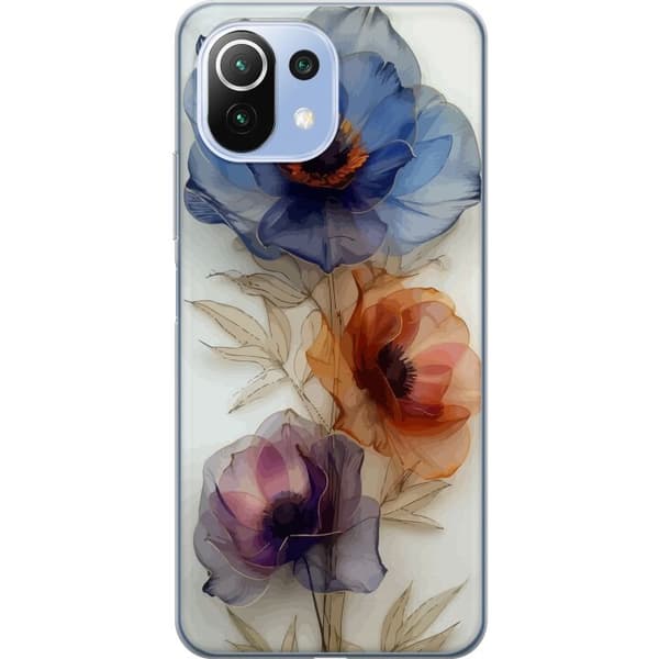 Mobilcover til Xiaomi 11 Lite 5G NE med silkeblomster