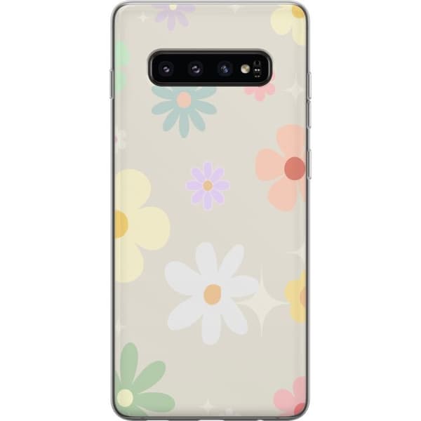 Mobilskal till Samsung Galaxy S10 med fejdande blommor