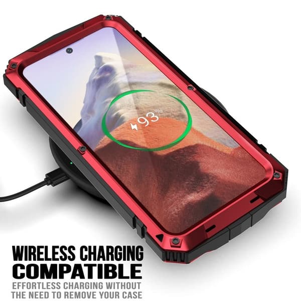 R-JUST Mobilskal till Galaxy S24 Kickstand Shockproof Röd
