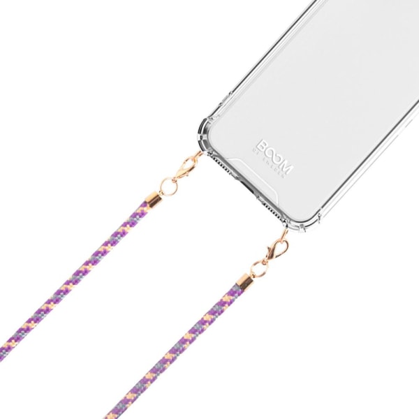 Boom iPhone 13 Mini Case med mobil halskæde - Rope CamoPurple