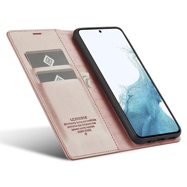 LC.IMEEKE Plånboksfodral för Samsung Galaxy S23 FE - Konstläder- Roséguld