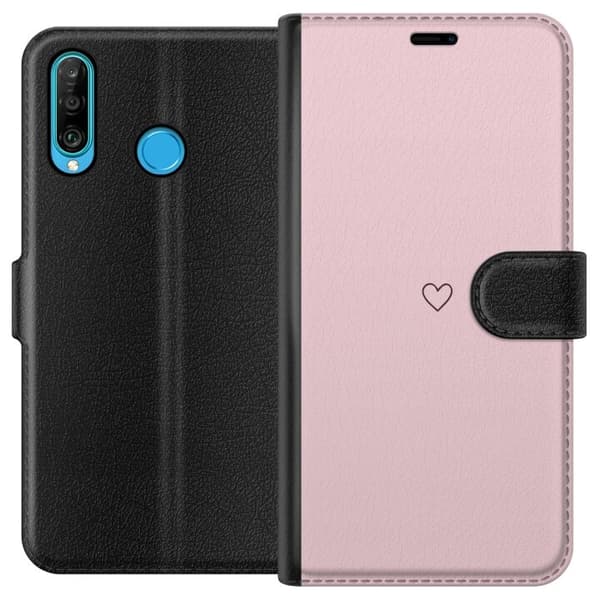 Plånboksfodral till Huawei P30 lite med Litet Hjärta