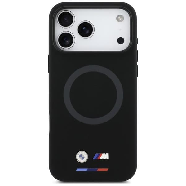 BMW telefontaske til iPhone 17 Pro Max MagSafe M Silikone Logo - Sort Svart