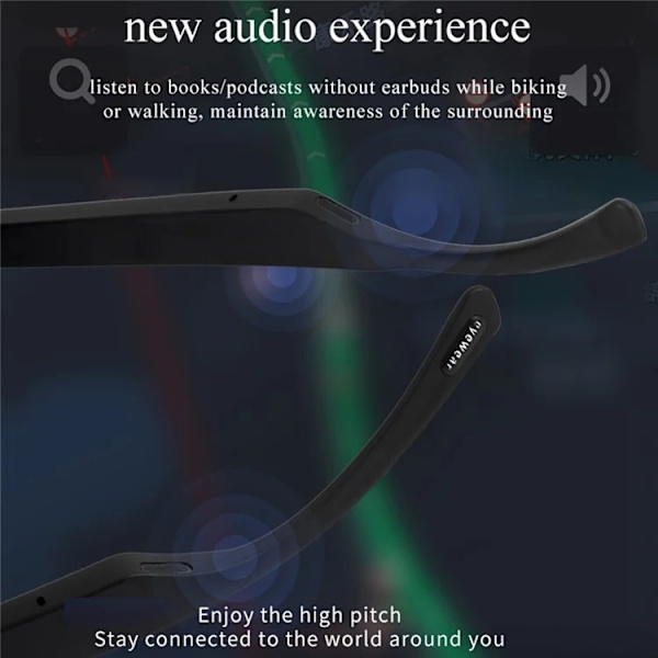 Smart Glasses Bluetooth-kompatibel TWS Hörlurar KY02B - Silver Silver