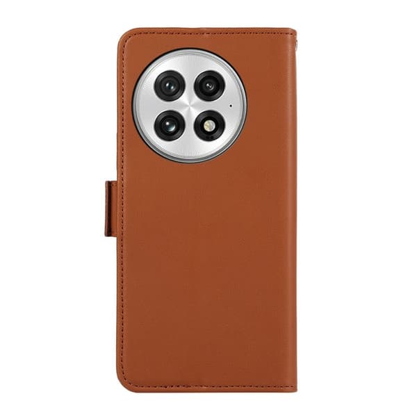 ABEEL OnePlus 13 Plånboksfodral Konstläder med RFID-Skydd - Brun