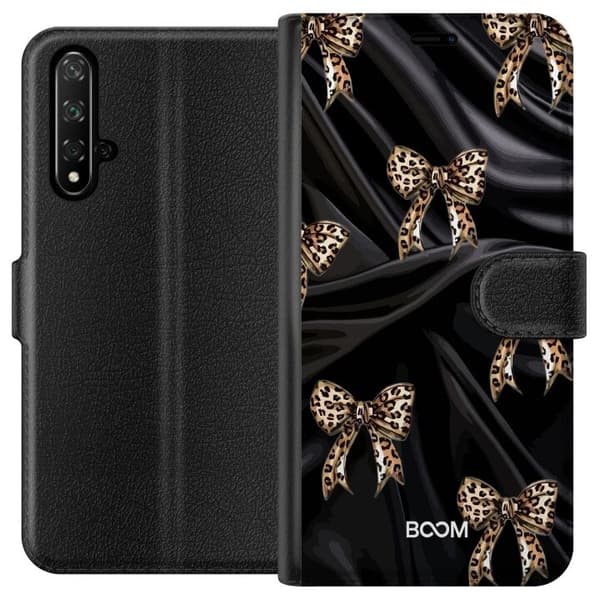 Plånboksfodral till Honor 20 med Leopard Bow