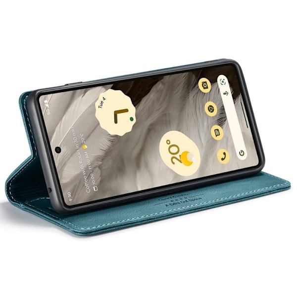AUTSPACE A01 Fodral för Google Pixel 7 5G - KonstLäder - Blå