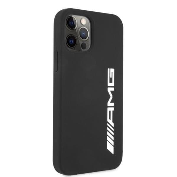 AMG iPhone 12 Pro Max -puhelinkuori, silikoni, iso logo - Musta Black
