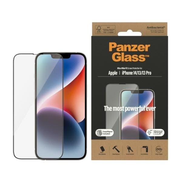 PanzerGlass iPhone 14/13 Pro/13 6.1" Härdat Glas Skärmskydd