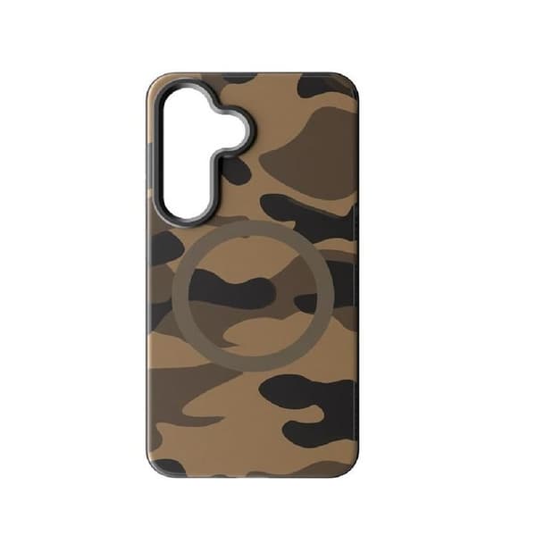 Forcell telefontaske til Galaxy S25 Plus Magsafe Levels - Desert Camo Brun