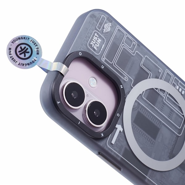 Youngkit Mobilskal till iPhone 16 Plus Magafe IMD Pattern - Svart Svart