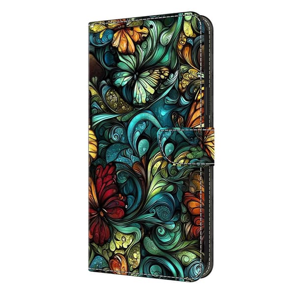 Plånboksfodral för Samsung Galaxy S26 Plus Konstläder Flip - Blommor