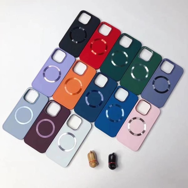 BOOM iPhone 14 Pro Case Magsafe nestemäinen silikoni - vaaleansininen