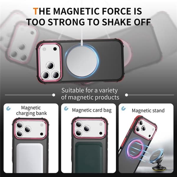 Mobilskal till iPhone 17 Pro Max MagSafe Skin Touch - Röd Röd