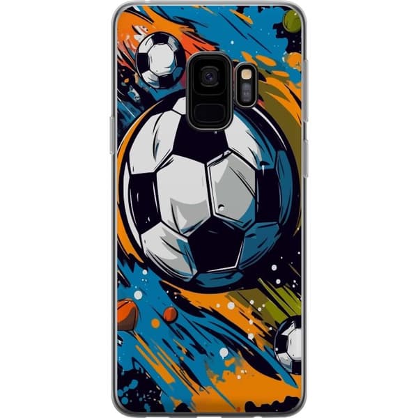Telefontaske til Samsung Galaxy S9 med fodbolde