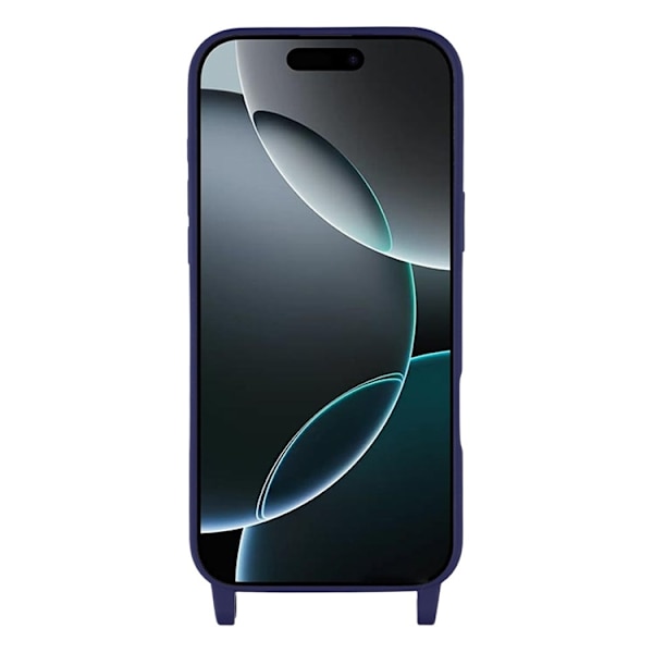 Mobilskal till iPhone 17 Pro TPU med Hål för Rem - Mörkblå Blå