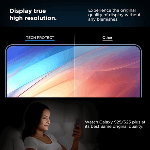 Tech-Protect [2-Pack] Galaxy S25 Härdat Glas Skärmskydd Quick Set Transparent
