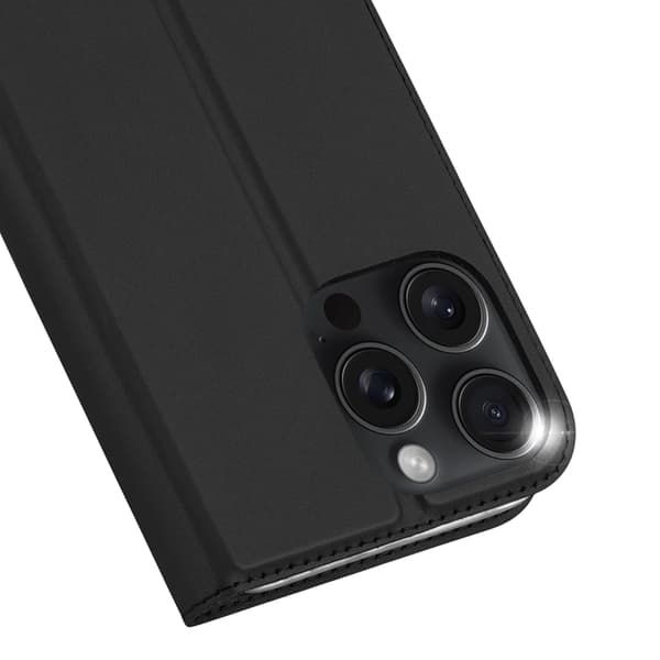 DUX DUCIS Skin Pro iPhone 16 Pro Plånboksfodral PU Läder - Svart Svart