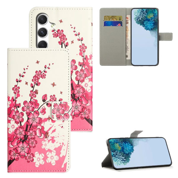 Plånboksfodral för Samsung Galaxy S26 Plus Konstläder - Plommonblomma