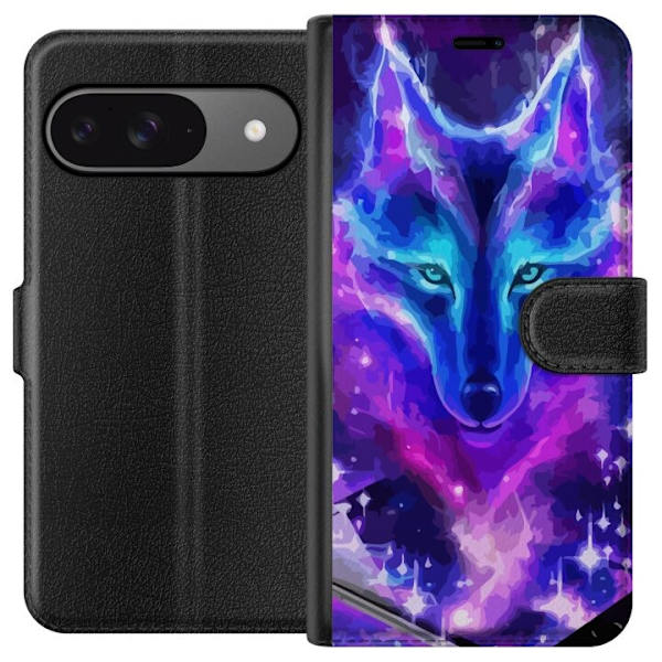 Plånboksfodral till Google Pixel 9 Pro med Neon Varg