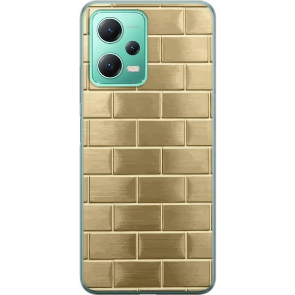 Telefontaske til Xiaomi Redmi Note 12 med gyldne mursten