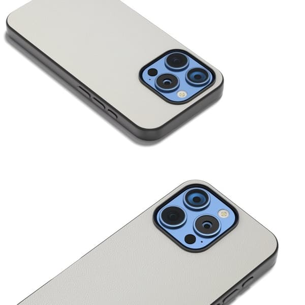 ABEEL Mobilskal till iPhone 16 Pro Max Anti-Drop Äkta Läder Vit