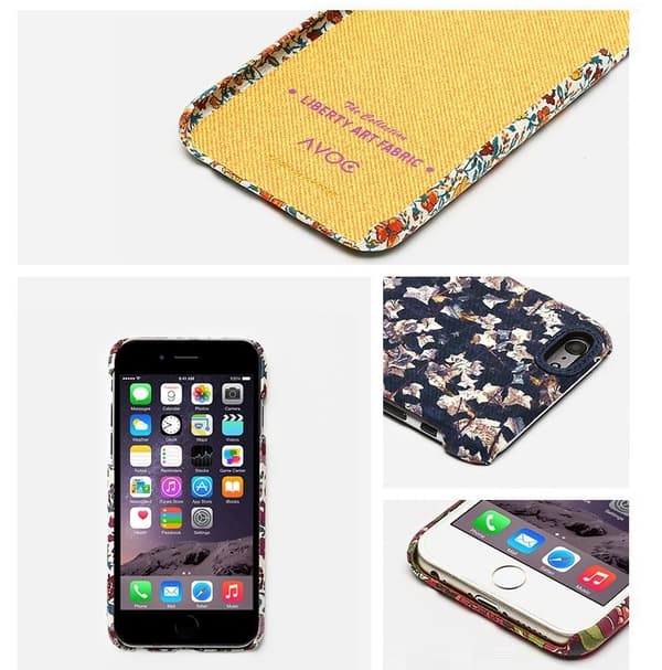 Avoc Liberty Art Fabric Baksideskal till Apple iPhone 6 / 6S  - Navy Blå