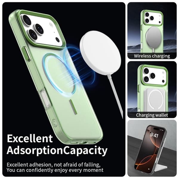Mobilskal till iPhone 17 Pro MagSafe C-shaped Candy Color - Grön Grön