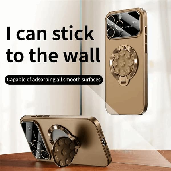 Mobilskal till iPhone 16 Pro Max Magsafe Sugkopphållare Kickstand - Brons Brun