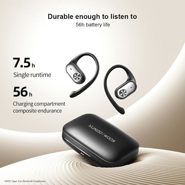 XUNDD W005 Öronhörlurar Bluetooth 5.4 med öronkrokar Beige