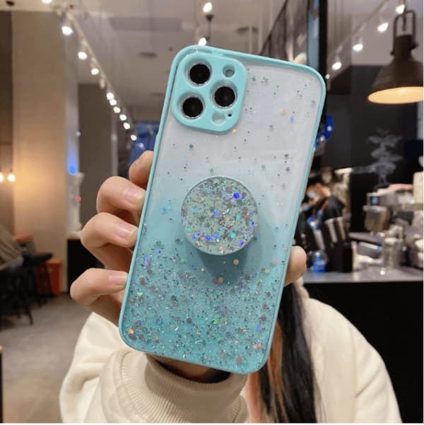 Round Pop Grip Skal iPhone 13 Pro - Turkos Turkos