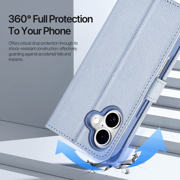 Dux Ducis iPhone 17 Plånboksfodral Magsafe Detachable Lawa Blå