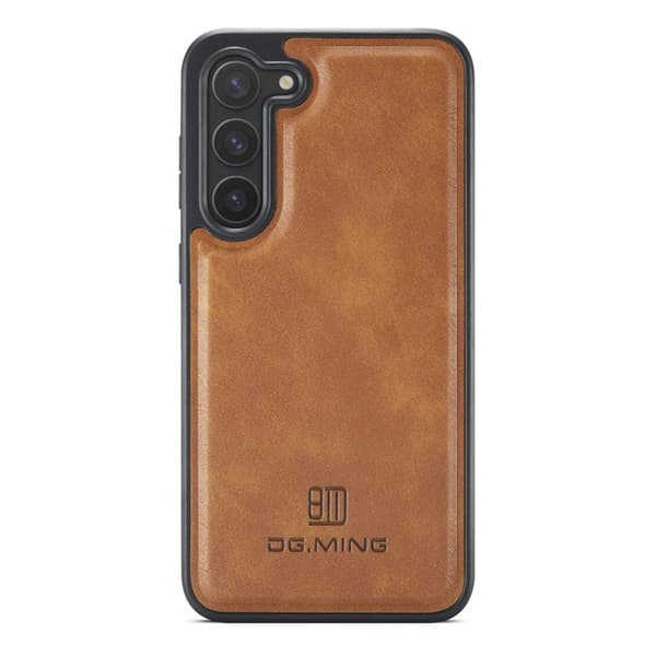 DG.MING Mobilskal till Samsung Galaxy S22 5G PU Läder Coated Brun