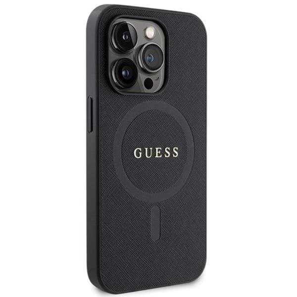 Guess iPhone 14 Pro Mobilskal Magsafe Saffiano - Sort Black