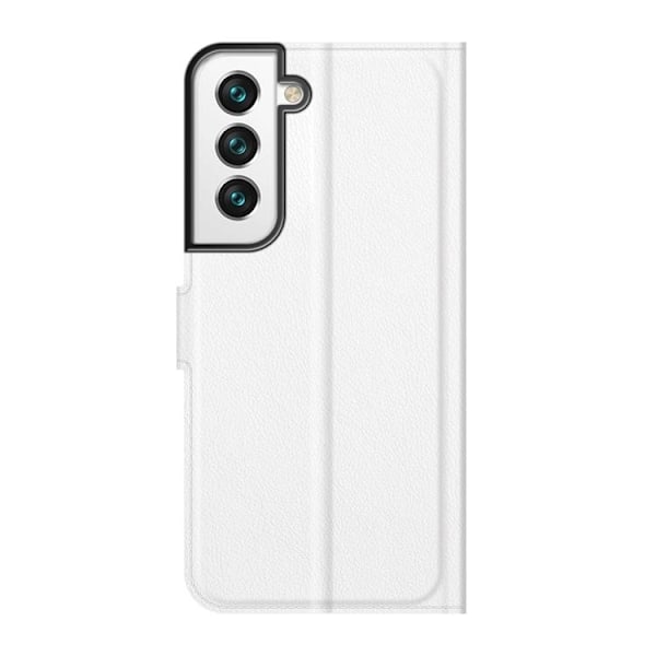 Litchi Magnetic Fodral Galaxy S22 Plus 5G - Vit Vit