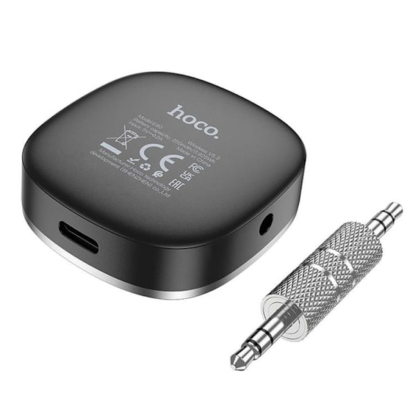 Hoco Adapter Aux Bluetooth Jack 3.5 mm E80 - Svart Black