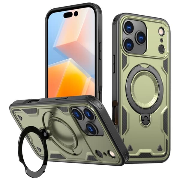 Mobilskal till iPhone 17 Pro Plast Militärt Skydd - Olivgrön