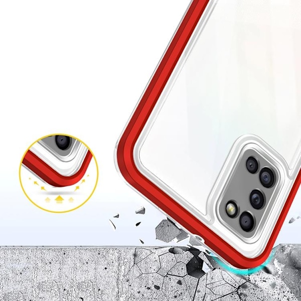 3in1 Galaxy A03s Skal Frame Gel - Röd