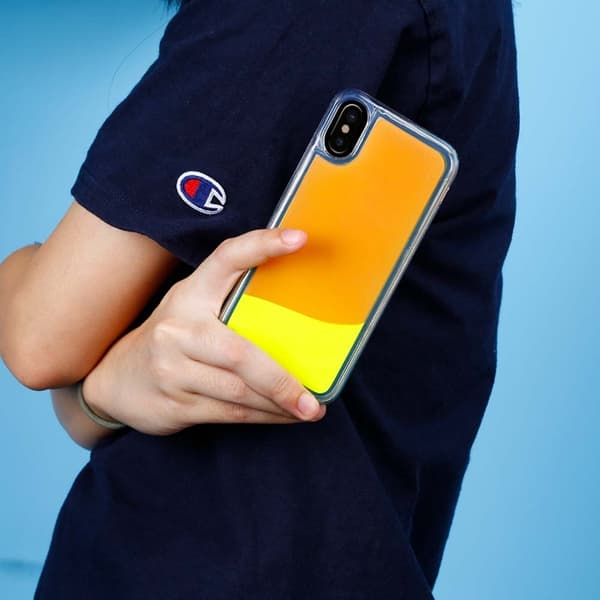 Liquid Neon Sand skal till iPhone X - Orange Orange
