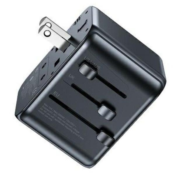 Awei 4in1 GaN Reseadapter 35W 3xUSB-C 2xUSB-A C-39 - Svart Svart