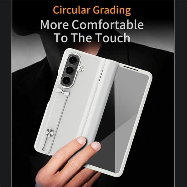 Mobilskal till Galaxy Z Fold 7 Kickstand Hard PC Anti-Drop - Vit Vit