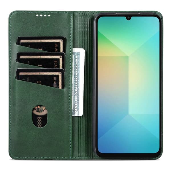 AZNS Samsung Galaxy S25 FE Plånboksfodral Konstläder - Grön