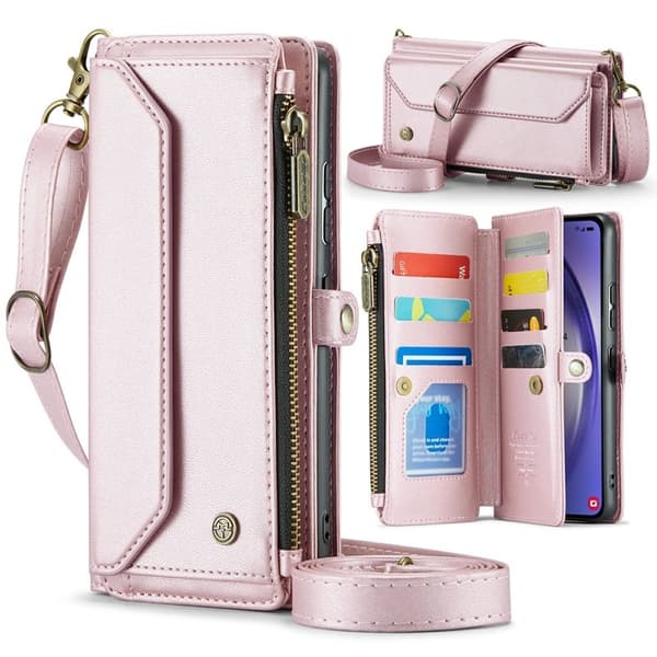 CASEME Plånboksfodral Konstläder för Samsung Galaxy A54 5G - Rosa