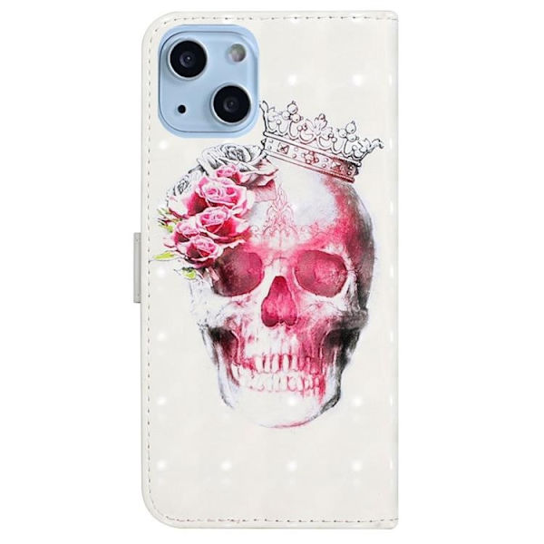 iPhone 14 Plus Plånboksfodral Folio Flip - Crown Skull