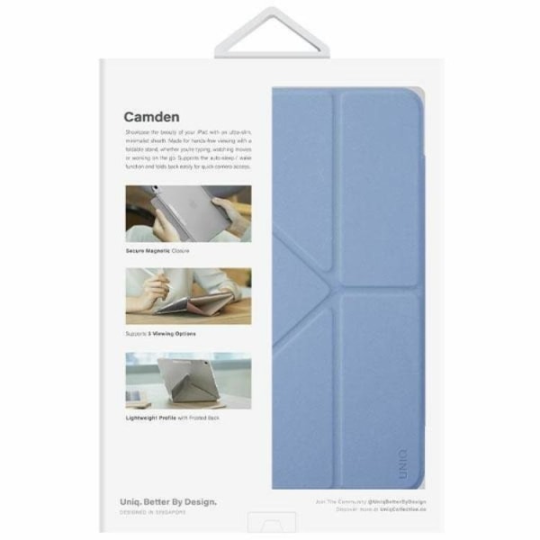 UNIQ iPad 10.9 (2022) Case Camden Antimicrobial - Blå