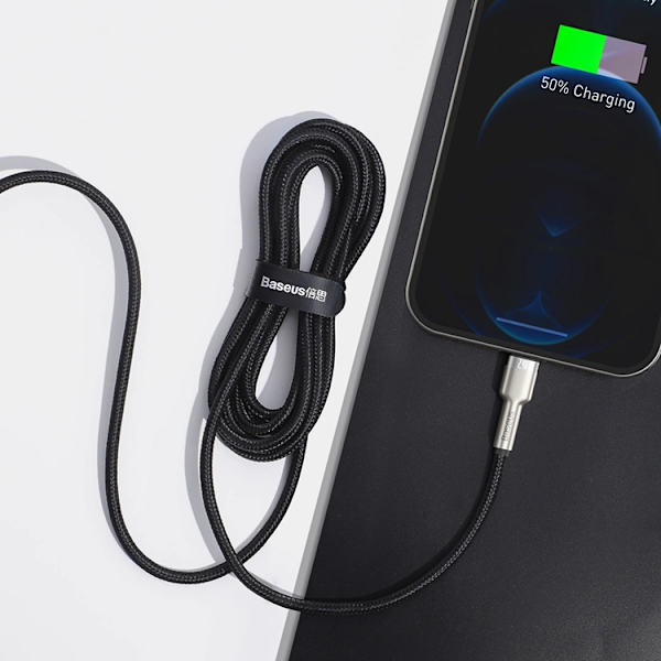 Baseus USB-A till Lightning kabel Cafule Series 2.4A 1m Svart