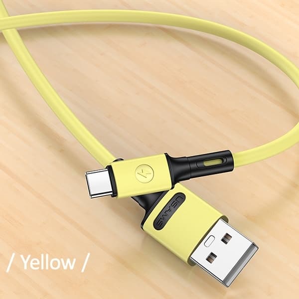 USAMS Kabel U52 USB-C 2A Snabbladdning 1m (US-SJ436) - Gul