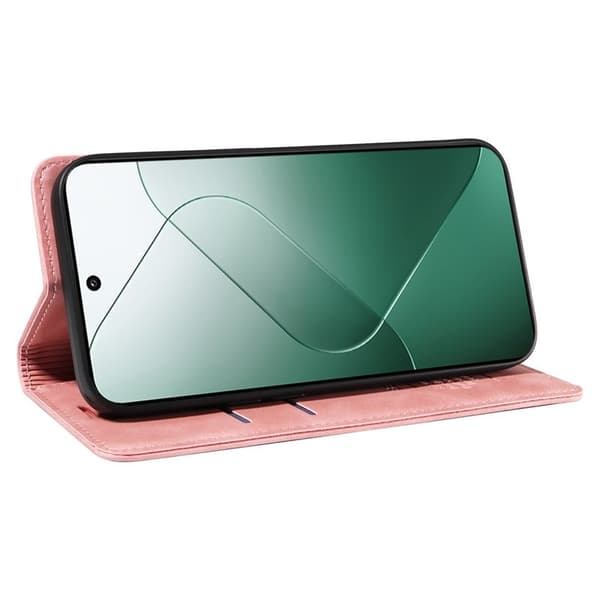 BETOPNICE 003 för Xiaomi 14 Plånboksfodral RFID-Skydd - Bokstil - Rosa