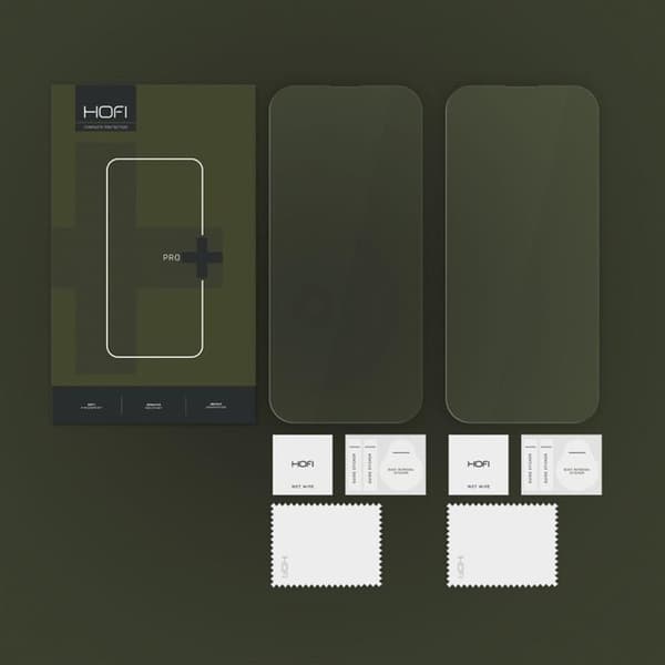 Hofi [2-Pack] iPhone 16 Härdat Glas Skärmskydd Pro Plus Transparent