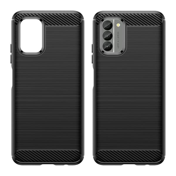 Nokia G400 Telefonetui Kulstof Silikone Fleksibel - Sort Black